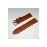 24mm Taba Açık Kahverengi Croco Deri Saat Kayışı Kordonu 24x24