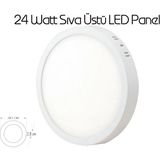 24W Sıva Üstü LED Spot Armatür Ofis, Ev, Koridor,balkon Için Tavan Aydınlatması - 6500K - Beyaz İşık