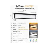 24w Uzun Cunda Led Duvar Aplik 3000k Günışığı Modern Şık Dış Mekan Ve İç Mekan Aydınlatma,duvar Lambası,kapı Girişi, Çok Şık Bahçe Duvar Led Aplik Günışığı-3000k