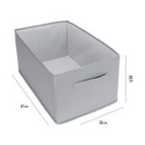 24X41X20 cm Bez Kutu Pantolon Organizeri Dolap Içi Düzenleyici, Çamaşır Organizer, Içi Pantolon Saklama Kutusu, Katlanabilir Dolap Organizer Sepeti - Option-1 - 001