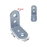 25 ad. L Demir Gönye Köşebent 15x27x27mm - Mobilya Dolap Raf Ahşap Köşe Bağlantı Aparatı