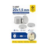 25 Adet 10x1 Mm Yuvarlak Neodyum Mıknatıs N35 Güçlü Magnet