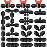 25 Adet 1/2 Inç Damla Sulama Bağlantı Parçaları Kiti, 1/2 '' Damla Hattı Anti-Damla Dikenli Ki