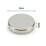 25 Adet - 9x3 Mm Neodyum Mıknatıs Neodim Magnet Yuvarlak