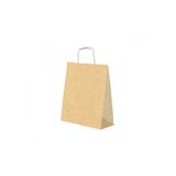 25 Adet Büküm Saplı Kağıt Poşet Kraft ( 15Cm*20Cm*8Cm)