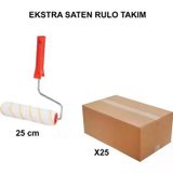 25 Adet Extra Saten Rulo Takım, 25 Cm Yüksek Kalite