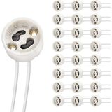 25 Adet Gu10 Duy 2a Led Halojen Lamba Duyu 0,75 Mm² Silikon Tel Seramik Duy Bağlantı Duyları 300 W Enerji Sınıfı A