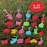 25 Adet Hediyelik Popit Anahtarlık Doğum Günü Karne Günü Hediyesi