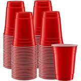 25 Adet İkonik Amerikan Parti Bardağı Kırmızı Plastik Bardak Tek Kullanımlık 16 OZ - 500 ML