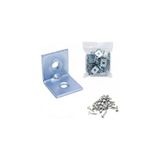 25 Adet, L Tipi Metal Köşebent, 16X16X16MM, Vida Dahil, Mobilya Dolap Raf Montaj Bağlantı Aparatı, 2mm Kalınlık, Gümüş Renk - Option-1