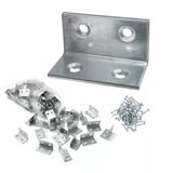 (25 Adet) Metal Köşebent 40X20x20 Mm L Demiri Gönye Mobilya Dolap Duvar Sabitleme Bağlantı Aparatı