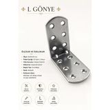 (25 Adet) Oval Başlı L Demir Gönye 30X55x55 Mm Dayanıklı Metal Bağlantı Aparatı Köşe Sabitleme