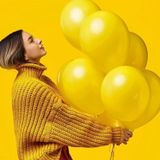 25 ADET PARLAK METALİK SARI BALON HELYUM GAZI UYUMLUDUR VIP 25 PCS SHINY METALLIC YELLOW BALLOON