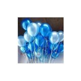 25 Adet Parti Balonu - Koyu Mavi - Açık Mavi Metalik Balon