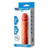 2,5 cm Dolgulu Premium Ten Rengi Silikon Penis Kılıfı - Nile - BDM1389