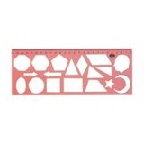 25 cm Geometrik Şablon Cetvel, Çizim ve Tasarım Için Pratik - 1 - 0