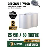 25 cm x 100 Metre Balonlu Naylon Patpat 1 .sınıf Balonlu Poşet Patpat Havalı Naylon Pat Pat Ambalaj