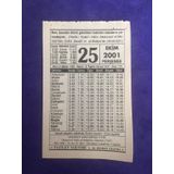 25 Ekim 2001 Takvim Yapragi - Nostalji Koleksiyonluk Takvim Yapragi