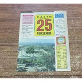 25 Kasım 1976 Perşembe Ülkü Takvimi Yaprağı (Sahafiye Kitap)