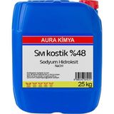 25 kg Aura Sıvı Kostik %48 Sodyum Hidroksit Profesyonel Kullanım için Etkili Temizlik Ürünü