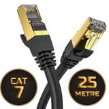 25 Metre Cat 7 Ethernet Kablosu 10 Gigabit/s 600 Mhz Premium Meta