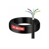 25 Metre Cat6 Kablo Awg23 Bakır Tel Double Layer İç Ve Dış Mekan Ethernet İnternet Kablosu