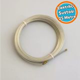 25 Metre Elektrikçi Sustası Plastik Kaplama Spiral Kablo Çekme Teli Kılavuz Tel Tesisat Usta Tip Yay
