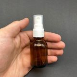 25 Ml Kahverengi Cam Şişe Beyaz Spreyli , 25Cc Amber Spreyli Boş Şişe x 6 Adet