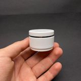 25 Ml Kapaklı Gümüş Yaldızlı Beyaz Krem Kavanozu, 25 Cc Boş Plastik Krem Kutusu x 10 Adet