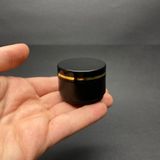 25 Ml Kapaklı Siyah Gold Yaldızlı Krem Kavanozu, 25 Cc Boş Plastik Krem Kutusu x 10 Adet