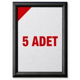 25 Mm 5 Adet A4 Gönye Köşe Siyah Renk Alüminyum Poster Çerçeve Aç-Kapa Çerçeve