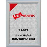 25 mm A1(59.5X84.1) Gönye Köşe Alüminyum Aç-Kapa Çerçeve Poster & Afiş Çerçevesi (Gümüş Eloksallı)