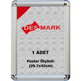 25 mm A3(29.7X42) Rondo Köşe Alüminyum Aç-Kapa Çerçeve – Poster & Afiş Çerçevesi (Gümüş Eloksallı)