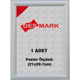 25 mm A4(21X29.7) Gönye Köşe Alüminyum Aç-Kapa Çerçeve – Poster & Afiş Çerçevesi (Gümüş Eloksallı)