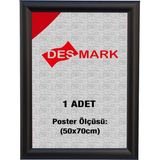 25 mm B2(50X70) Gönye Köşe Alüminyum Aç-Kapa Çerçeve – Poster Çerçevesi (Siyah Renk)