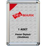 25 mm B3(35X50) Rondo Köşe Alüminyum Aç-Kapa Çerçeve – Poster & Afiş Çerçevesi (Gümüş Eloksallı)