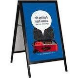 25 mm Çift Taraflı Pano Ayaklı Kaldırım Panosu Gönye Köşe, Siyah, 700X1000 mm - Ahşap - Seçenek 1