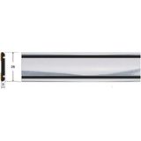 25 Mm Dekoratif Krom Çıta Şeirt Siyah Çizgili 1 Metre