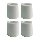25 Mm Pvc Sandalye Profil Ayak Pabucu Sessiz Yumuşak - Beyaz (4 Adet)