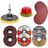 25 Parça Spiral Taşlama Cırt Zımpara Metal Kesici Disk ve Fırça Seti - Seçenek 1