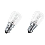 25 WATT Fırın Ampulü E14 2'li Paket | 300°C'ye Dayanıklı, Şeffaf Cam, Mini Boyut, E14 Duy, İkili Set