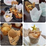 250 Adet Lale Muffin Kalıbı Kâğıt Kek Kapsülü Pişirme Kağıdı - STANDART