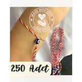 250 Adet Nazar Boncuklu Marteniçka Bileklik – Bahar Ve Şans Dilek İpi (Kırmızı Beyaz)