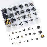 250 Adet Tact Switch Seti Dip Smd Kılıf 25 Farklı Çeşit Plastik Çantada