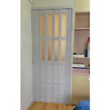 250 cm Yüksek Katlanır Kapı - Çamaşır ve Mutfak için Ahşap Etkisi PVC Sürgülü Oda Bölücü, Yerden Tasarruf Sağlayan Panel (36 inç x 98 inç)