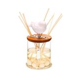 250 ml Dekorlu Oval Üfleme Cam Şişe Dark Amber Oda Kokusu