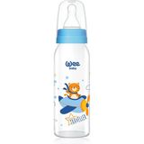 250 ml Mavi Cam Biberon, Sağlıklı ve Şık Tasarım - Antrasit