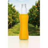 250 Ml Şeffaf İnce Belli Kapaklı Cam Şişe 250 Cc Meşrubat Şişesi 6 Adet (Beyaz Kapak)