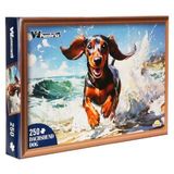 250 Parça Puzzle: Denizde Koşan Köpek