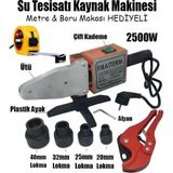 2500W Su Tesisatı Plastik Boru Kaynak Makinesi Çift Kademe Ayarlı Çantalı Makas Pafta Ucu Alyan Seti